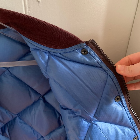 J.Crew Collection Shiny Maroon Puffer Bomber Jacket - Picture 8 of 8